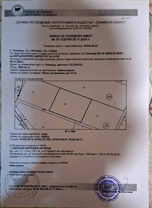 Парцил село Полянци