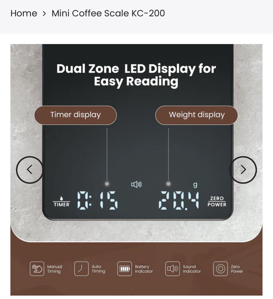 Cantar digital cafea Maestri KC-200 reincarcabil USB C ( ca NOU)