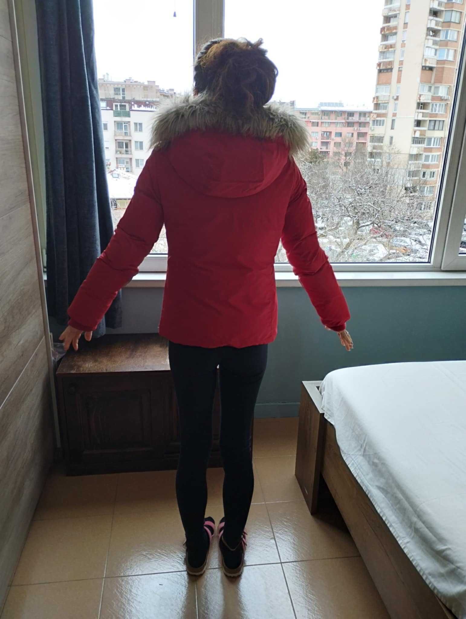 Зимно яке, дамско, ХS, Tommy Hilfiger, червено