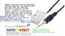 Adaptor AUX mini ISO jack 3,5 mm MFD3 radio Audi Skoda Seat VW RNS