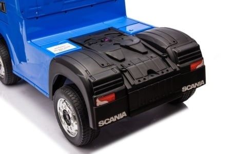 CAMION ELECTRIC ( TIR ) pentru copii, Scania 500R Blue, roti EVA