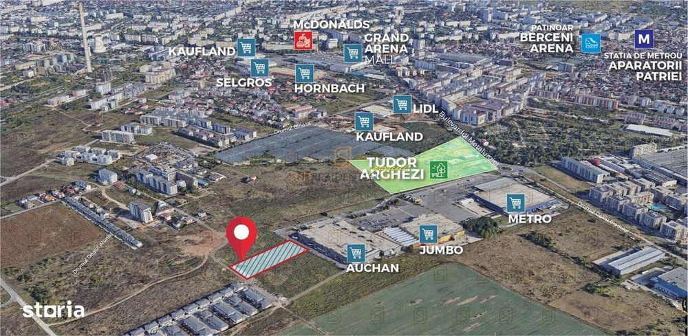 Teren de 5000 mp, Auchan Berceni,Sect 4, ideal dezvoltare rezidentiala