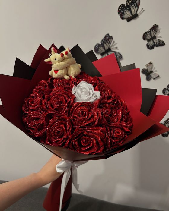 Buchet de tradafiri cu slipici