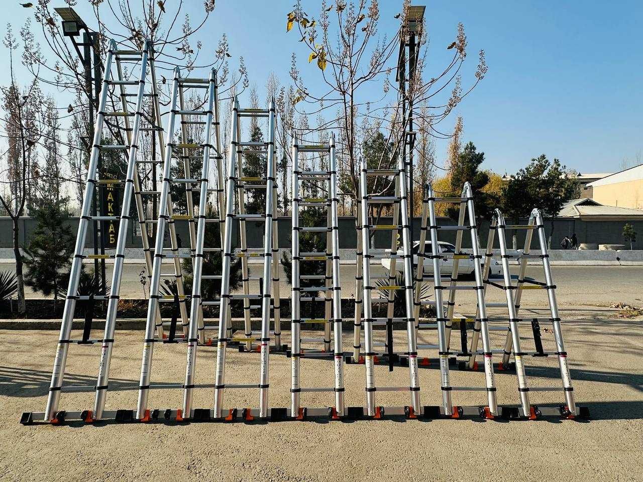 Телескоп нарвонлар бир ва икки қанотли барча ўлчамдаги нарвонлар оптом