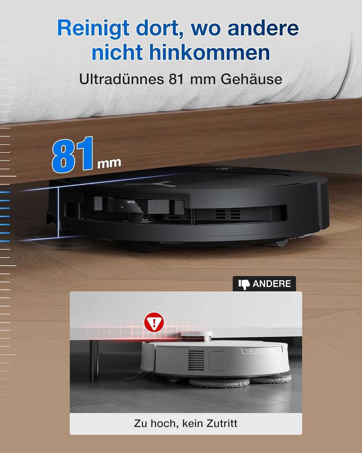 Прахосмукачка робот Ecovacs Deebot T50 Omni 15000Pa ZeroTangle