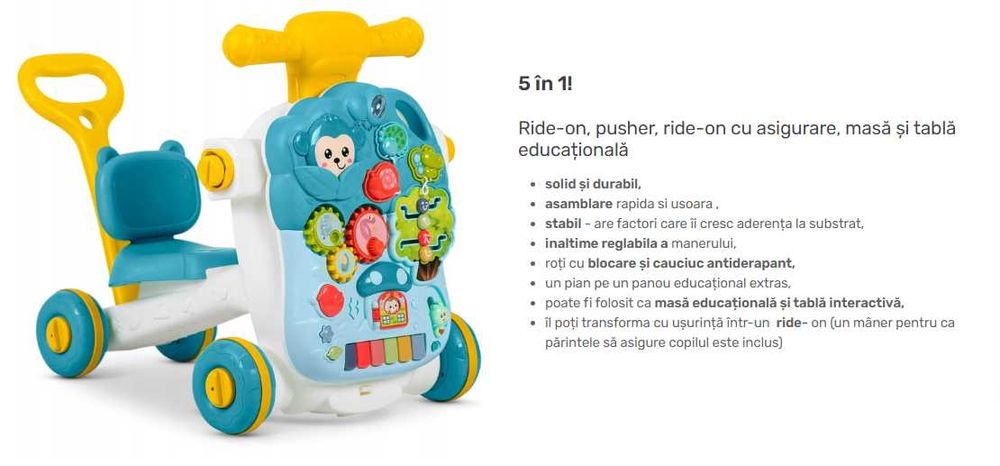 Antemergator Interactiv 4 Moduri "Likesmart Scooter Stroller"
