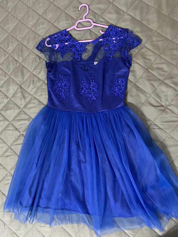 Rochie eleganta albastru regal