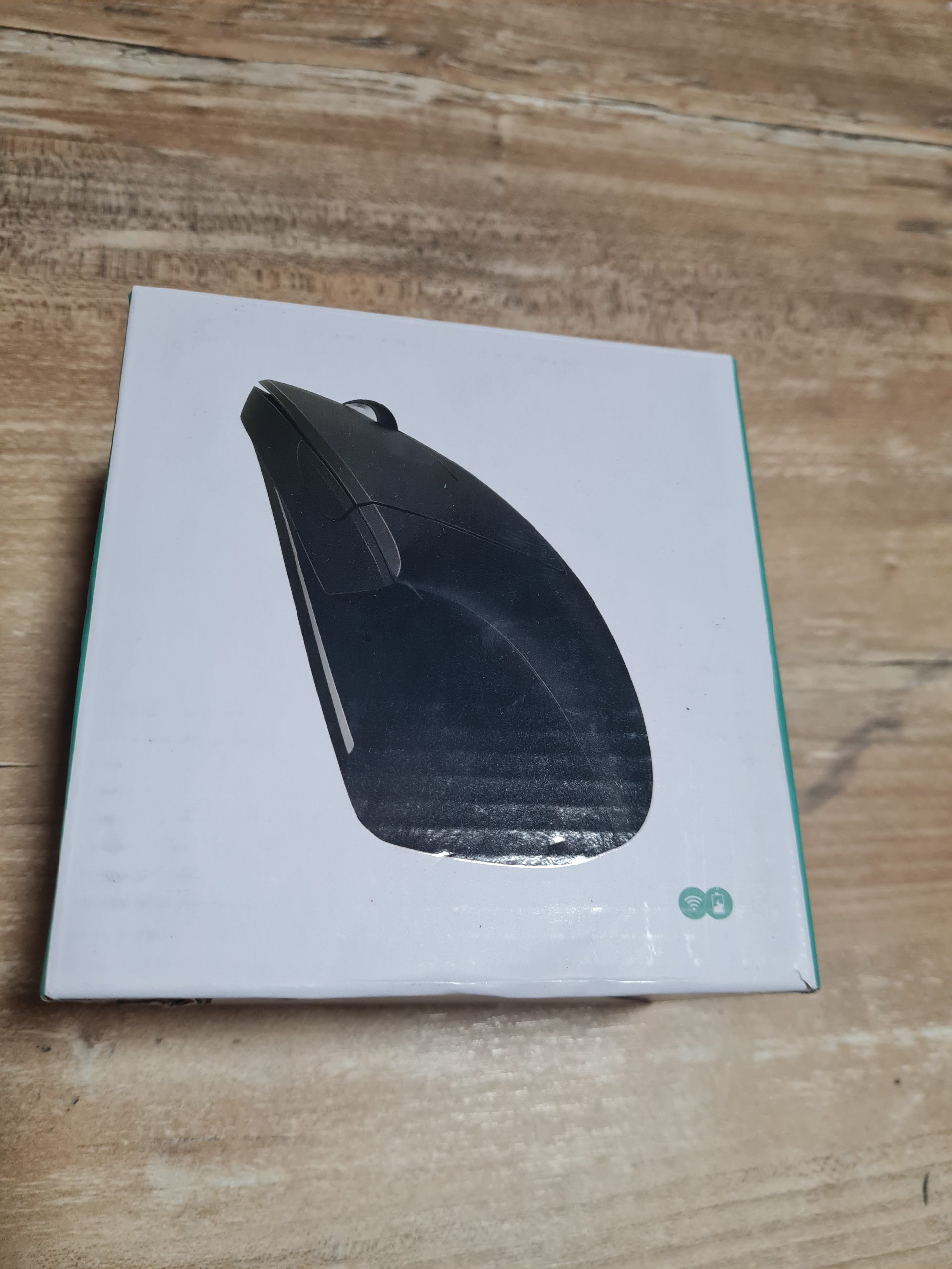 Mouse ergonomic wireless, reincarcabil, vertical, negru, Negociabil