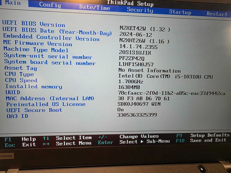 Vand laptop lenovo thinkpad T14 i5 10310U,16gb,ssd