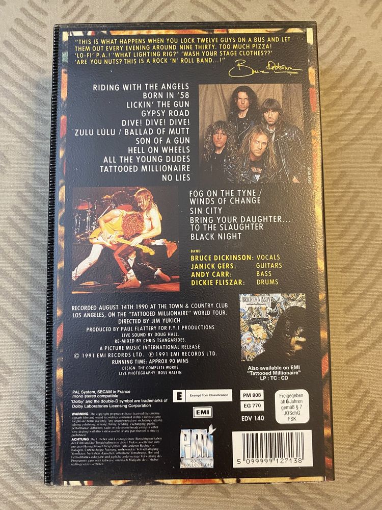 Bruce Dickinson VHS Iron Maiden Ultra Rare.