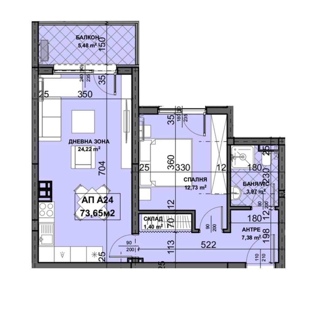 Продава се Двустаен апартамент в Пловдив, Остромила - 73 кв.м за 990 €/кв.м - Снимка #3