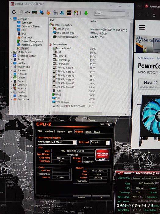 Видеокарта RX 6700XT 12GB PowerColor Hellhound AMD Radeon