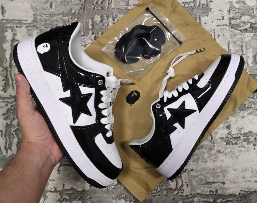 Bape Sta Low, Black/White, 43 EUR
