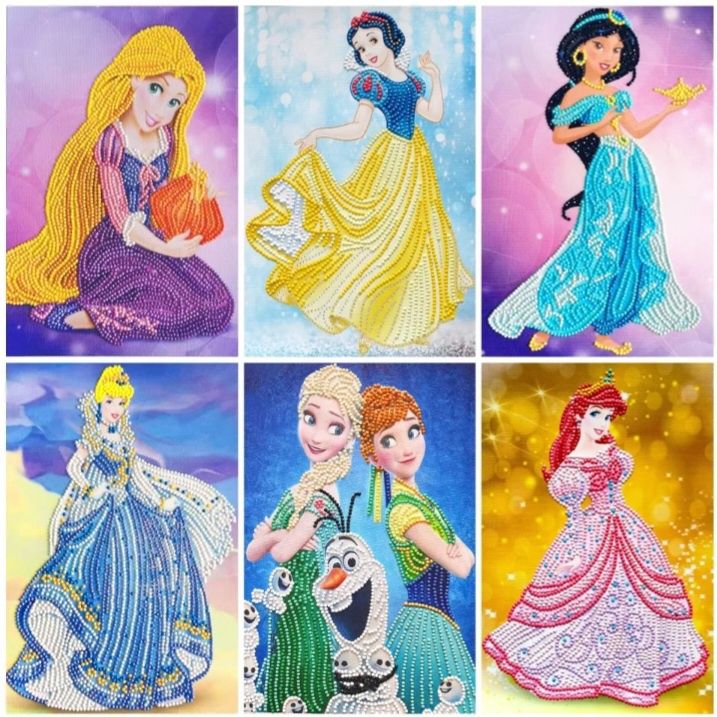 Диамантени гоблени с Disney принцеси 20×30 cm