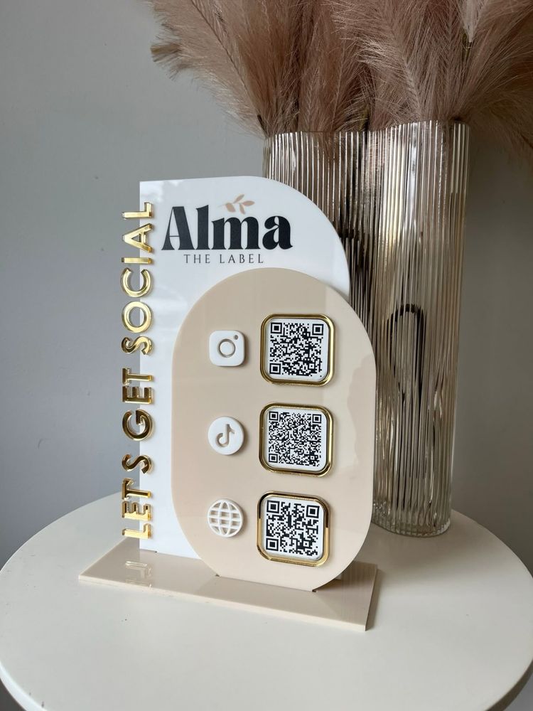 Настольная табличка QR