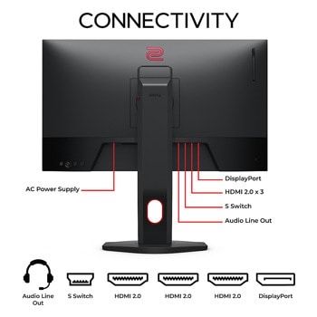 Геймърски Монитор BenQ Zowie XL2540K (9H.LJMLB.QBE), 24.5"