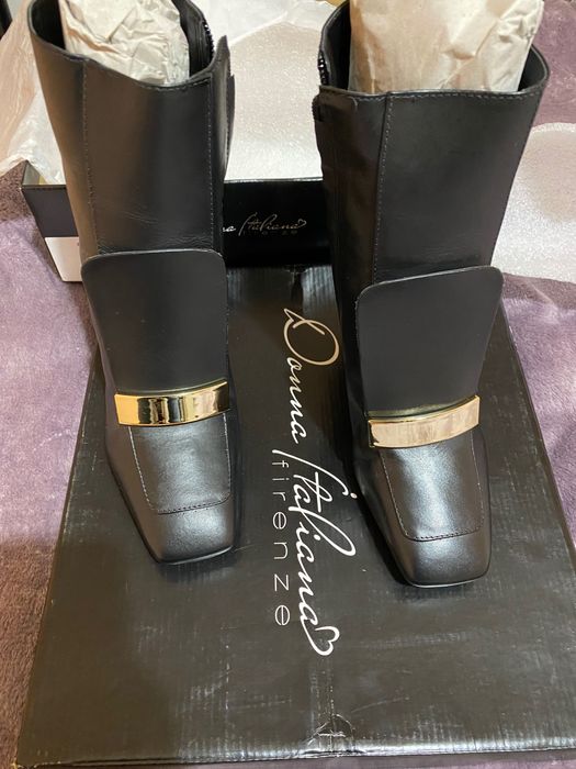 Боти кожа Donna Italiana 38. Чисто нови