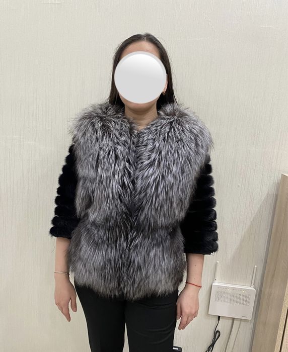 Шуба норка с чернобуркой автоледи