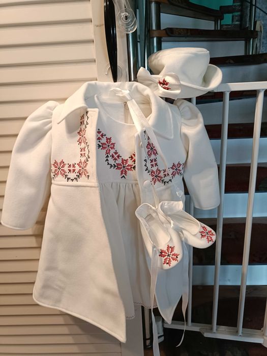 Rochiță și Palton set , 68 cm, fetita