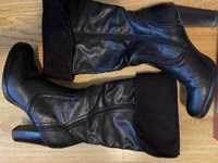 Дамски черни ботуши на ток Грейсланд / Black boots Graceland