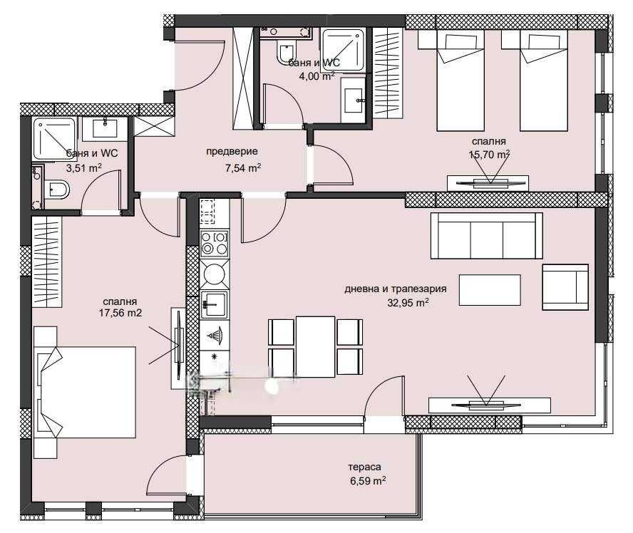Продава се Тристаен апартамент в Пловдив, Христо Смирненски - 123 кв.м за 1352 €/кв.м - Снимка #1