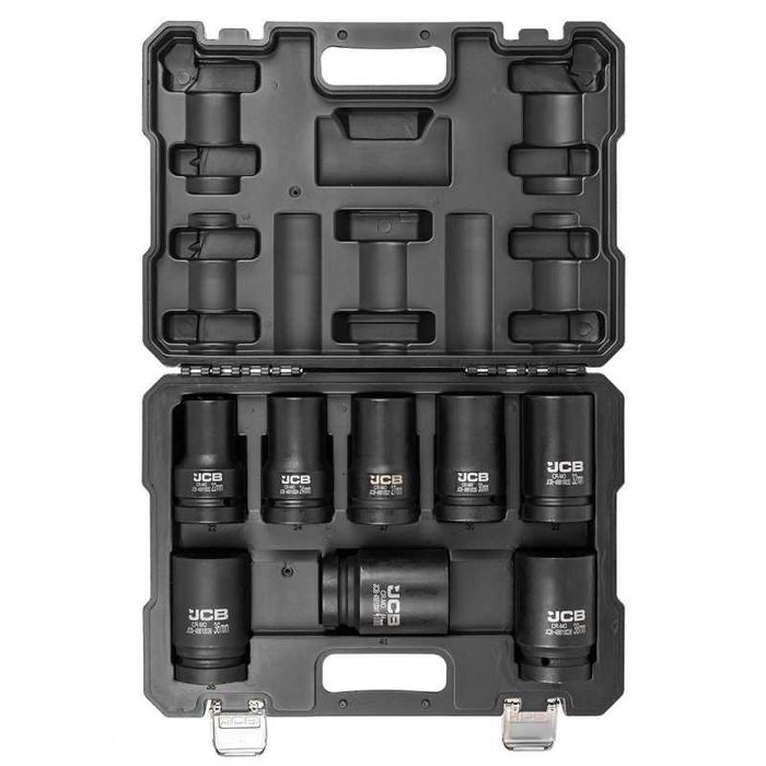 Професионални Дълбоки ударни вложки 12-стен 22-41мм 8 части JCB