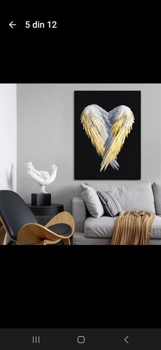 Decoratiuni, Tablou canvas painting Aripi de înger - Wall Art Eleganty