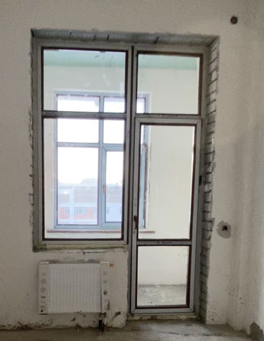 Пластиковый витраж балконный с дверью Funke