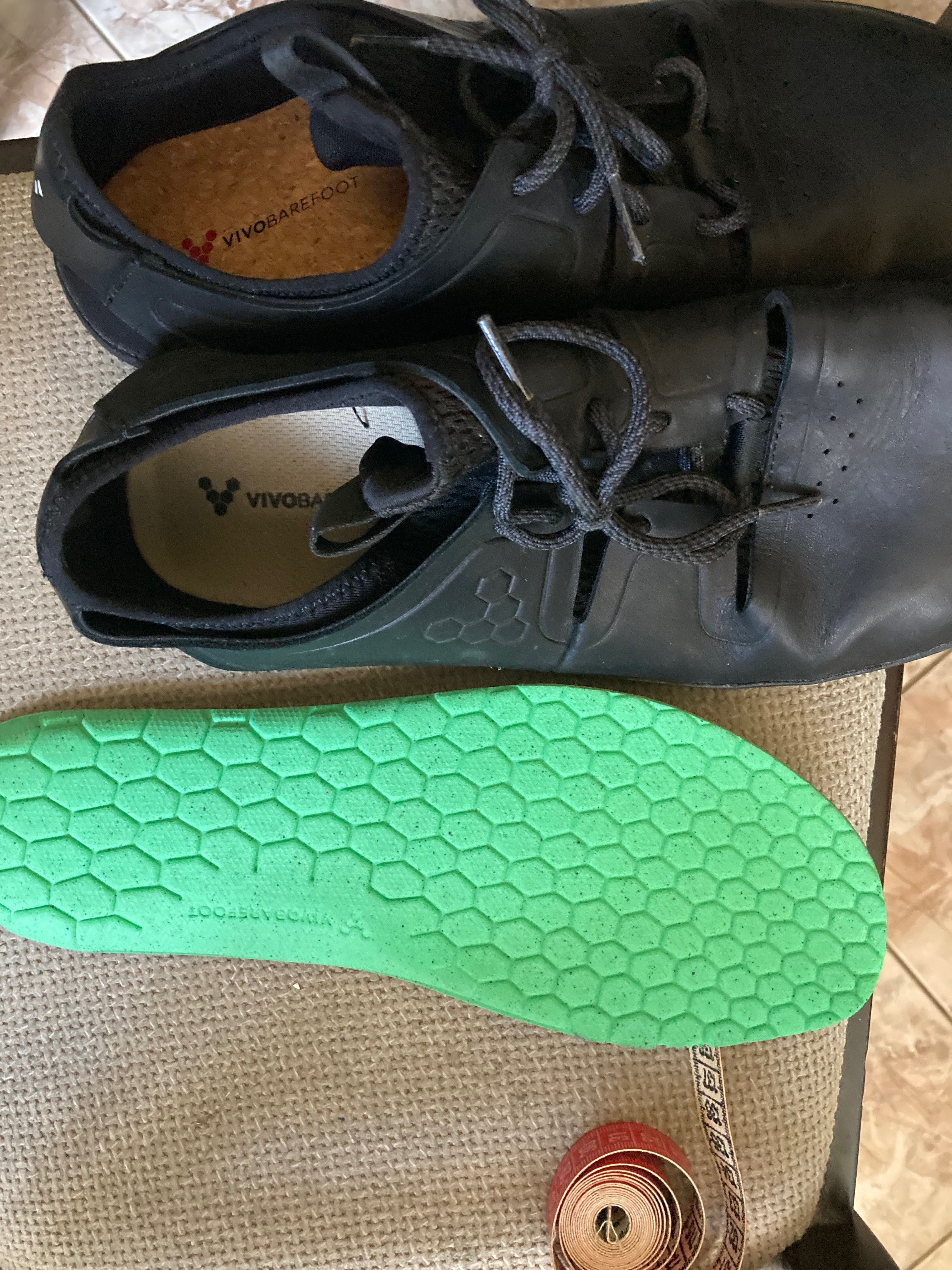 Боси мъжки обувки Vivobarefoot flex black hide leather 44 номер