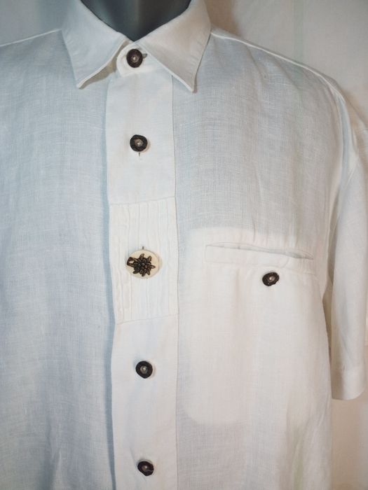 Cămașă tradițională bărbătească bavareză vintage 3XL /43 (eticheta)