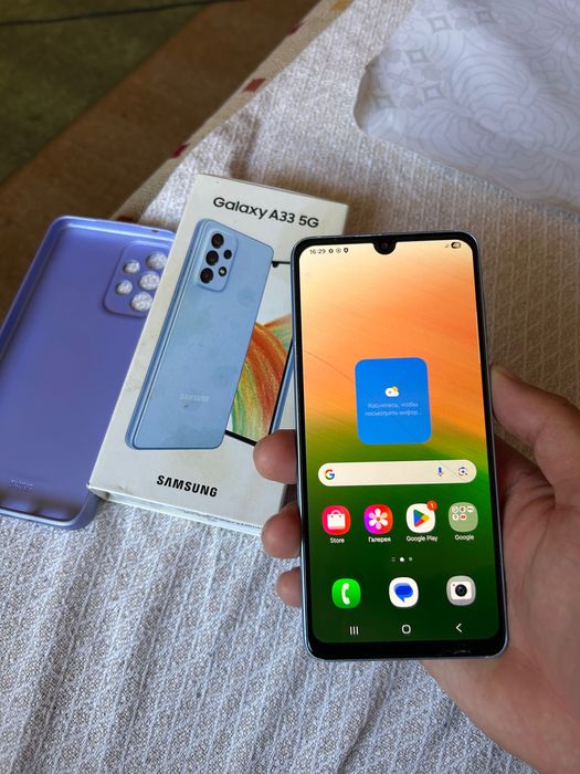 Samsung A33 5G 128гб озу6гб полный оригинал без ремонт каробка бар