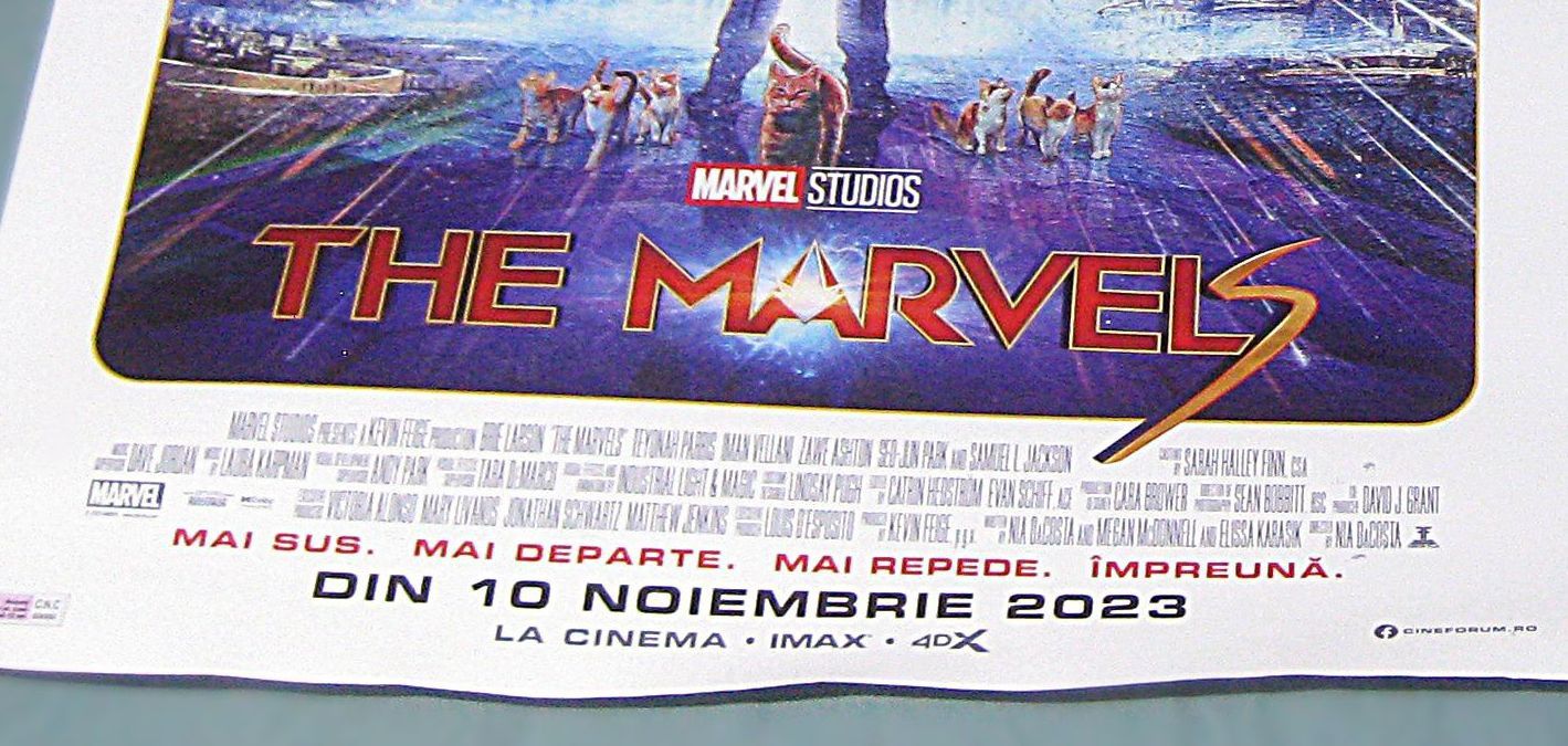 poster original film THE MARVELS 2023 cu X-MEN