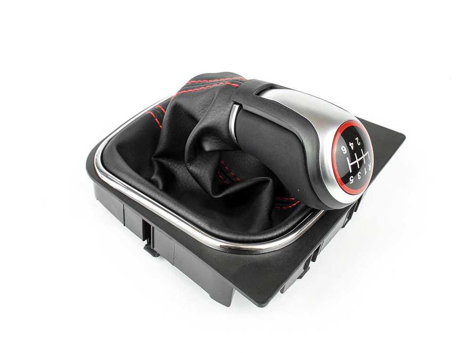 Топка скоростен лост маншон червен шев VW Golf 5 6 Jetta EOS Scirocco