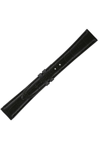 Curea piele ceas Longines 15/12mm, imprimeu aligator neagra/maro
