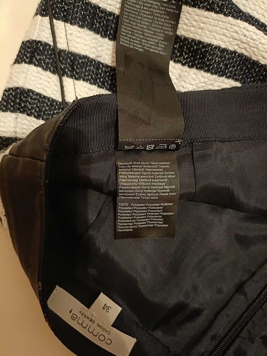 Fustă de damă, culoarea alb cu albastru