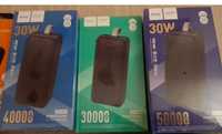 baterii externe 30000 , 40000 , 50000mA powerbank superfast charge 30w