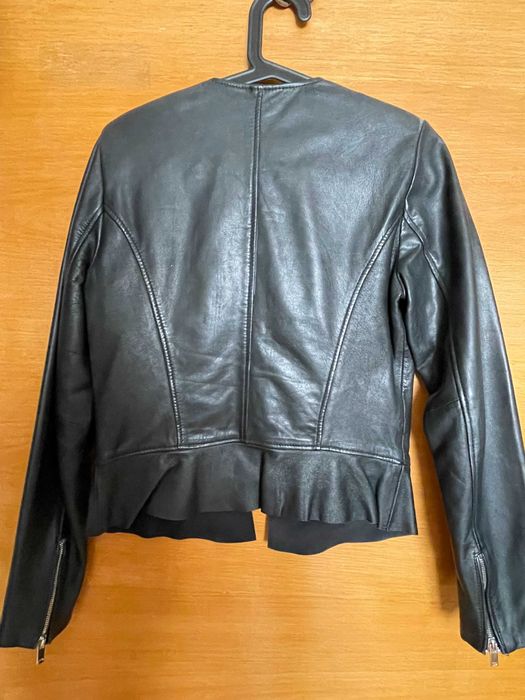 Jacheta din piele naturala Zara TRF