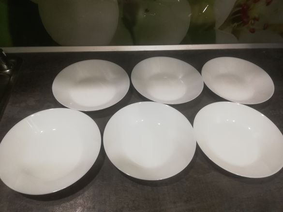 15лв за 6 броя нови чинии дълбоки или плитки, закалено стъкло