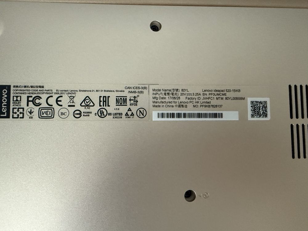 Лаптоп Lenovo Ideapad 520-15IKB