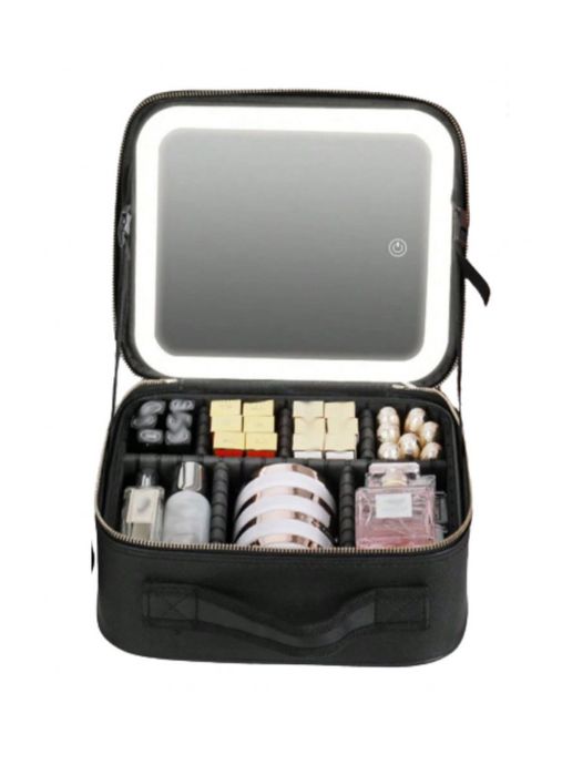 Голямата козметична чанта с LED огледало