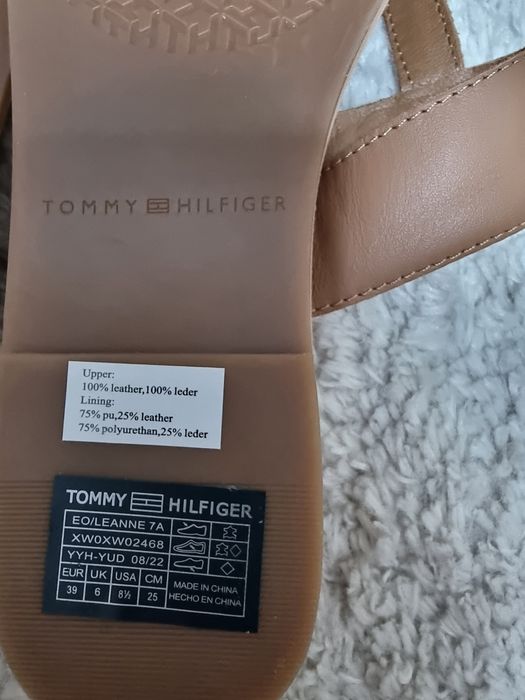 Papuci dama  tommy hilfiger originali,piele