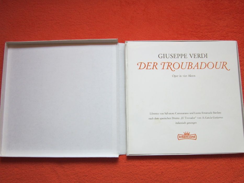 vinil Verdi Trubadurul in Italiana,solisti+orch.Bucuresti-Germania1969