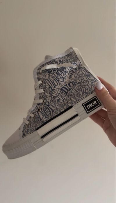 Високи Dior B23 кецове с принта на логото Oblique