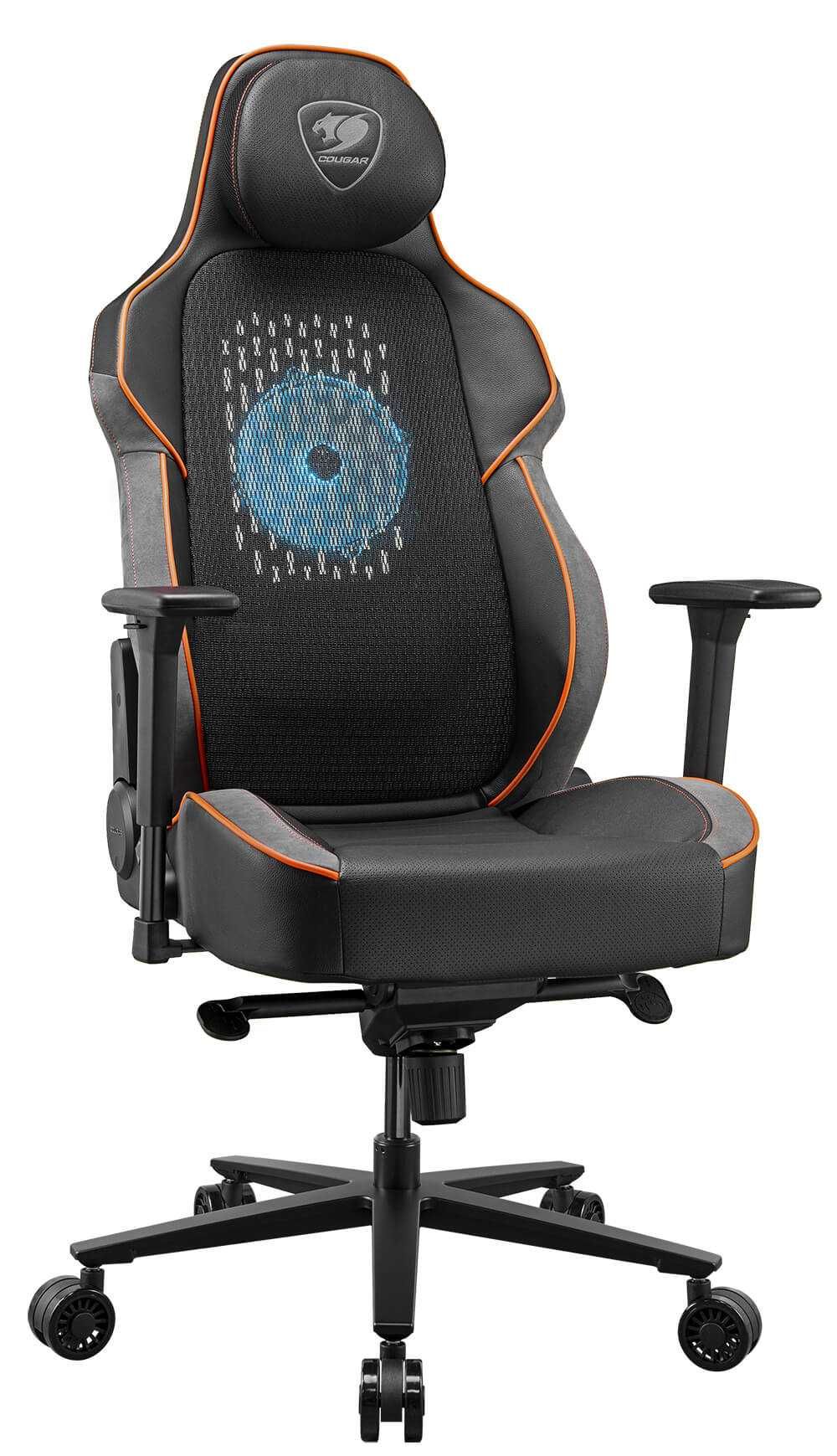 Игровое кресло офис геймерское руководителя Cougar NxSys Aero Orange