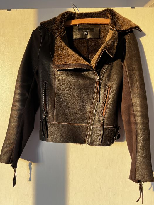 Geaca din blana naturala-Muubaa, biker