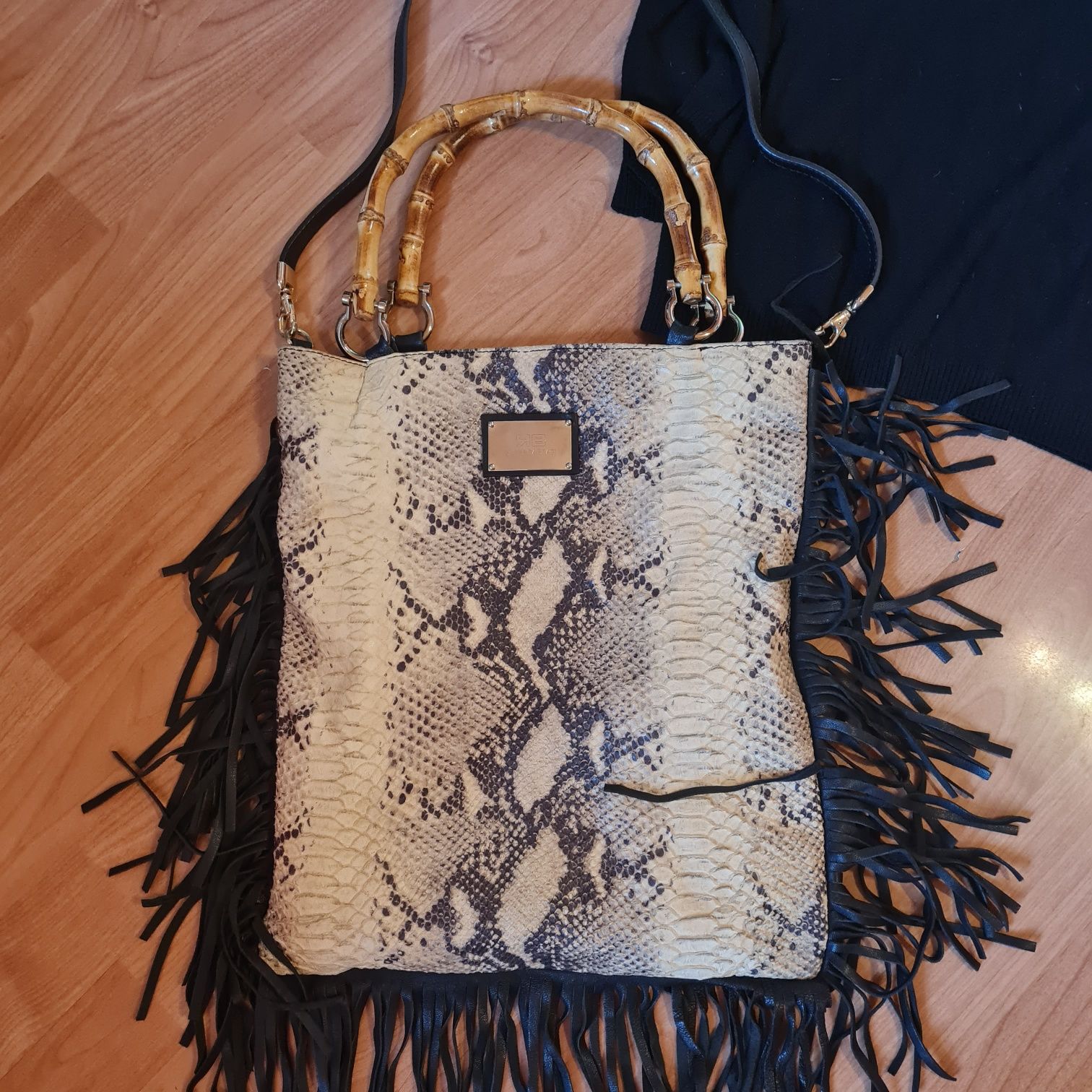 ROBERTA BIAGI made in Italy, чанта от естествена кожа и блуза със злат