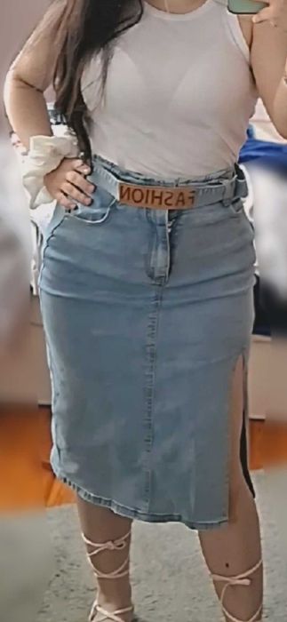 Дънкова пола веднъж носена