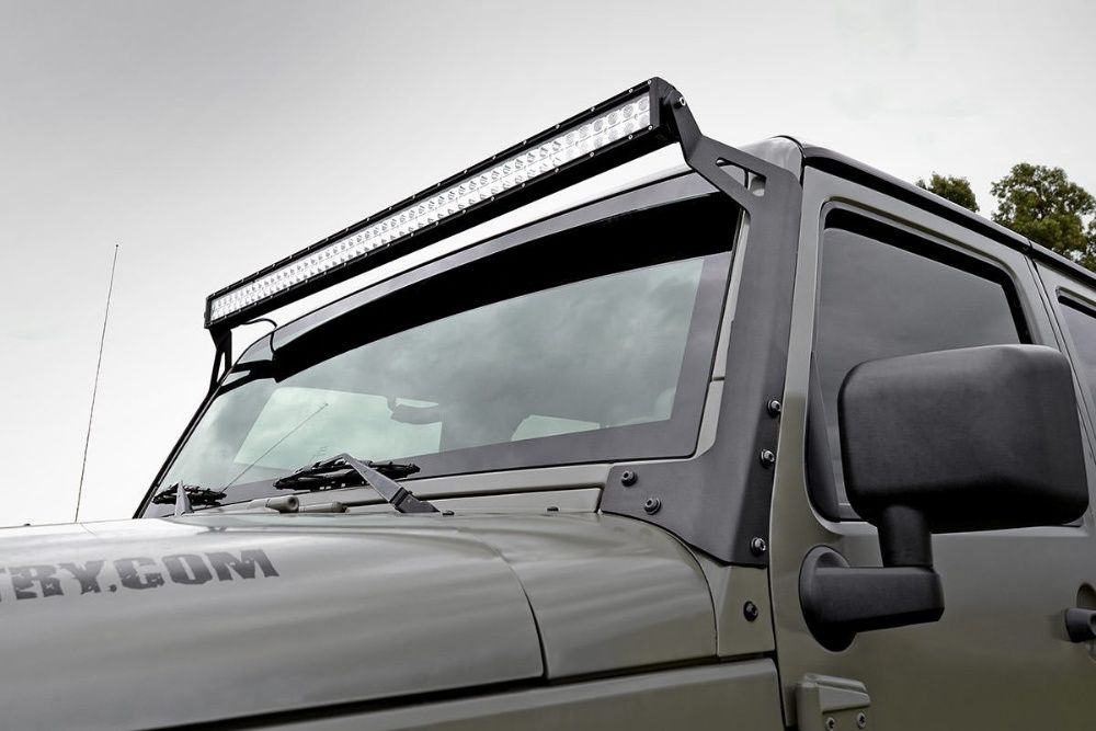 Suporti Proiector LED BAR pentru Jeep Wrangler JK 07-16 52 inch