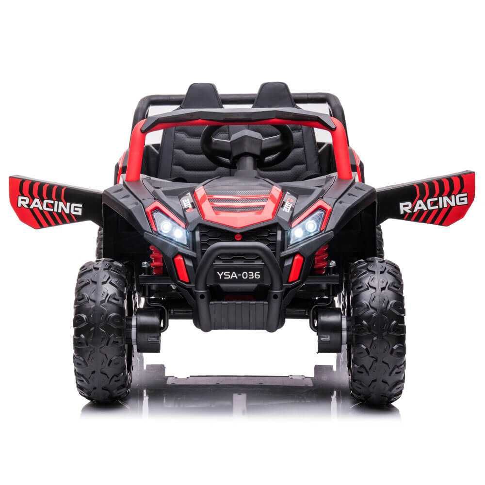 UTV electric copii 1-6 ani YSA Racing cu 2 locuri 4x4, Roti Moi #Rosu