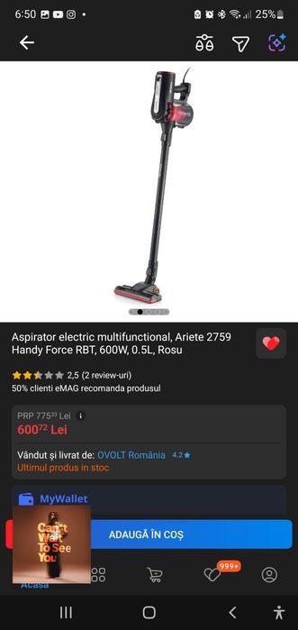 Aspiratoare Xiaomi. EUREKA Ak10 și eriete force RBT 600W